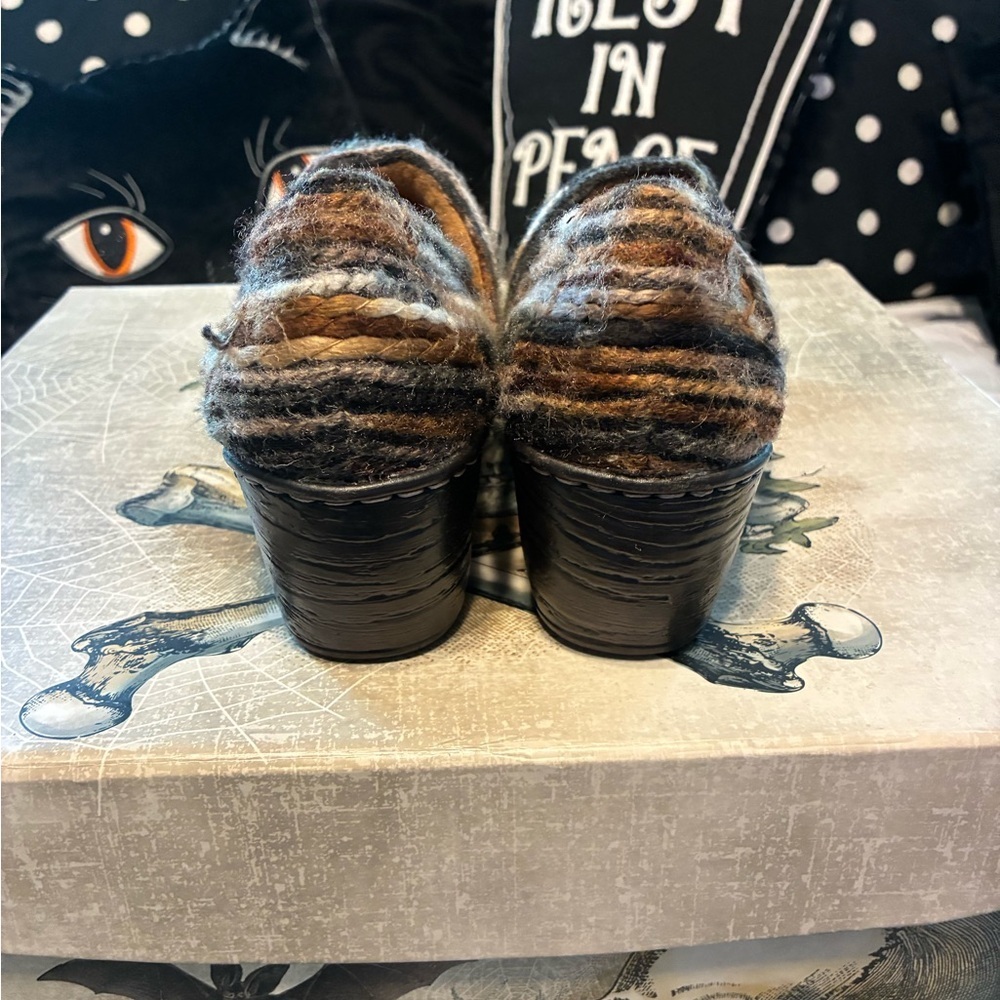 b.o.c. Clog Bohemian Slip On With Rubber Sole, Cushion Inside Brown Multi 8.5M - Picture 6 of 11
